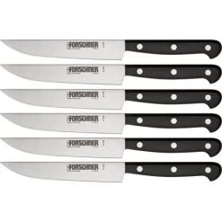 Forschner 7602961X1 5 Inch Steak Kitchen Knife Set With Black Pom Handle
