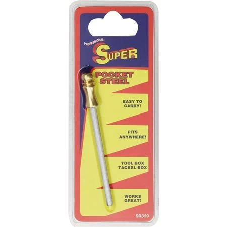 Super Products 320 Mini Pocket Sharpening Steel Knife With Brass Handle - Image 4