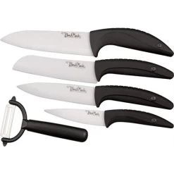 Benchmark K022 Five Piece Ceramic Kitchen Set With Rubber Handle