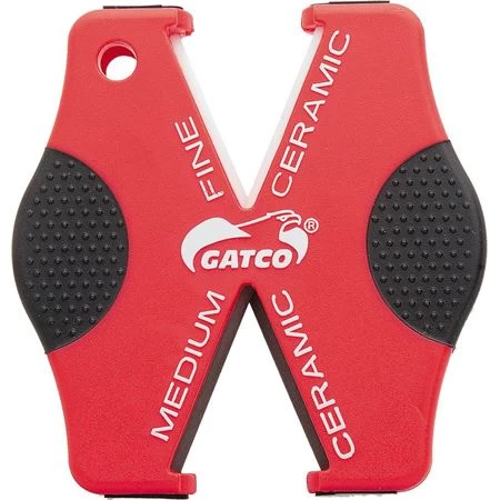 Gatco 6224 Super Micro Knife And Serration Sharpener With Red Polymer Housing