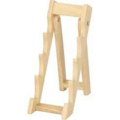 China Made MI111 Knife Display Stand With Light Finish Wood Construction