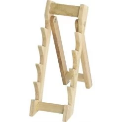 China Made MI163 Countertop Display Stand With Light Brown Wood Construction