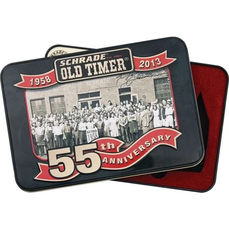 Schrade 55TIN Old Timer 55th Anniversary Tin With Interior Features Deluxe