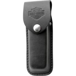 Case 52098 Large Sheath Harley Black Leather With Harley Davidson Logo