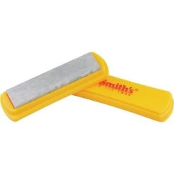 Smith's 50556 Natural Arkansas Stone Knife Sharpener With Yellow Composition Base