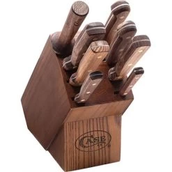 Case 10249 9 Piece Block Set With Walnut Brown Handle