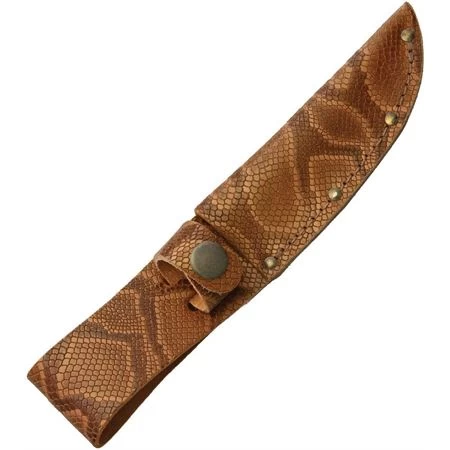 Sheaths 1198 Python Pattern Fixed Blade Belt Sheath With Leather Construction
