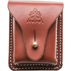 TOPS Knives TOPS SHLLBP01 Leather Bushcraft Pouch Knife With Brown Leather Construction